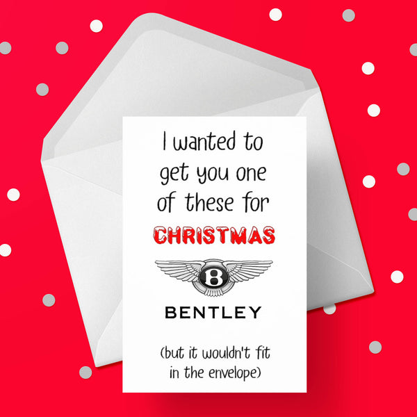Funny Christmas Card with Bentley
