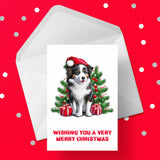 Christmas Card with Border Collie Dog 02