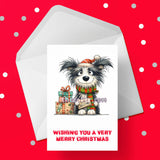 Christmas Card with Border Collie Dog 03