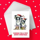 Christmas Card with Border Collie Dog 04