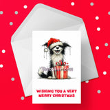 Christmas Card with Border Collie Dog 05