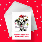 Christmas Card with Border Collie Dog 09