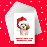 Christmas Card with Cavapoo Dog