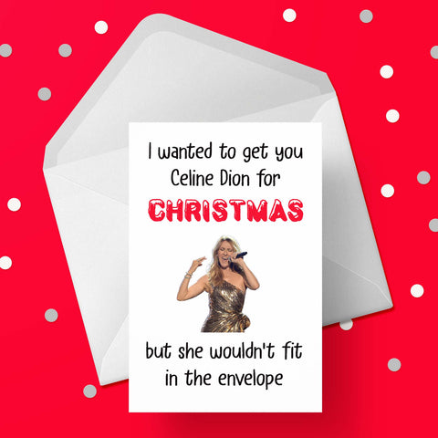 Funny Christmas Card with Celine Dion