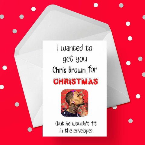 Funny Christmas Card with Chris Brown