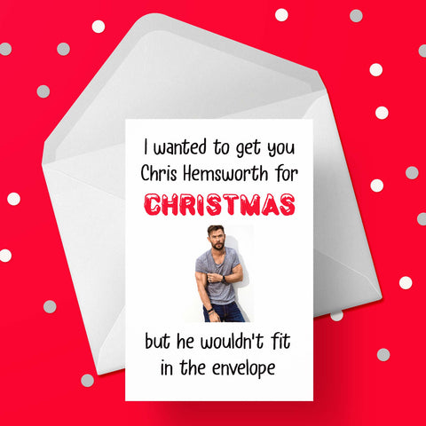 Funny Christmas Card with Chris Hemsworth