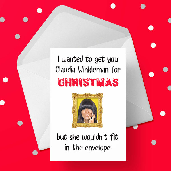 Funny Christmas Card with Claudia Winkleman