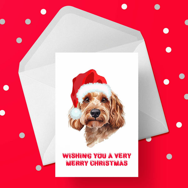 Christmas Card with Cockapoo 01