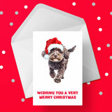 Christmas Card with Cockapoo 02