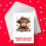 Christmas Card with Highland Cow 03