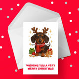 Christmas Card with Dachshund Dog 04