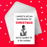 Funny Christmas Card with David Beckham