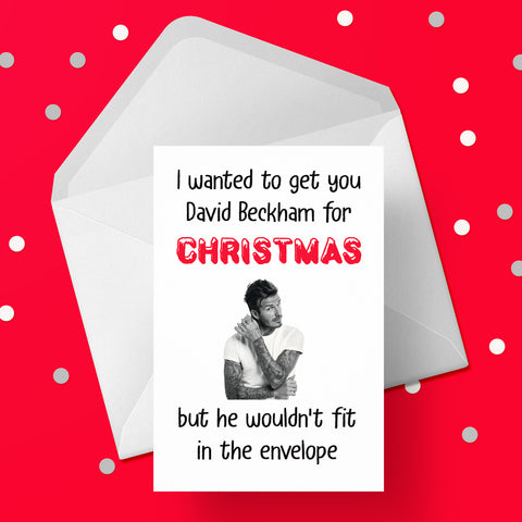 Funny Christmas Card with David Beckham