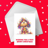 Christmas Card with Cute Cartoon Dog 01