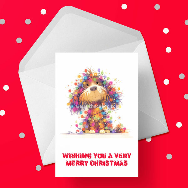 Christmas Card with Cute Cartoon Dog 01