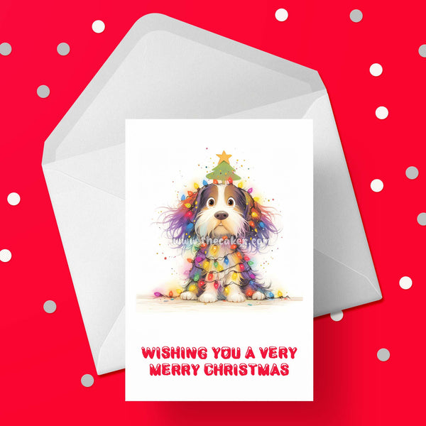 Christmas Card with Cute Cartoon Dog 02