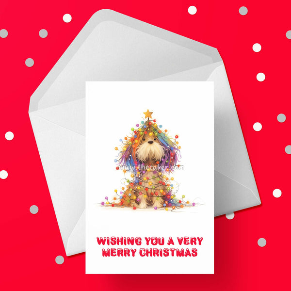 Christmas Card with Cute Cartoon Dog 03