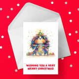 Christmas Card with Cute Cartoon Dog 04