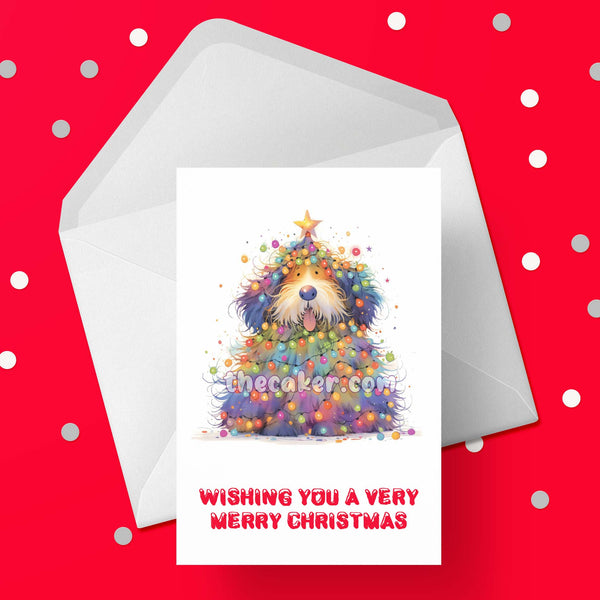 Christmas Card with Cute Cartoon Dog 05