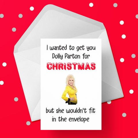 Funny Christmas Card with Dolly Parton