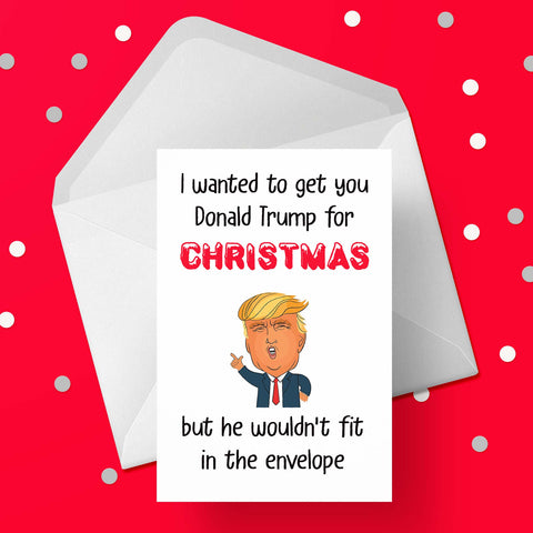 Funny Christmas Card with Donald Trump