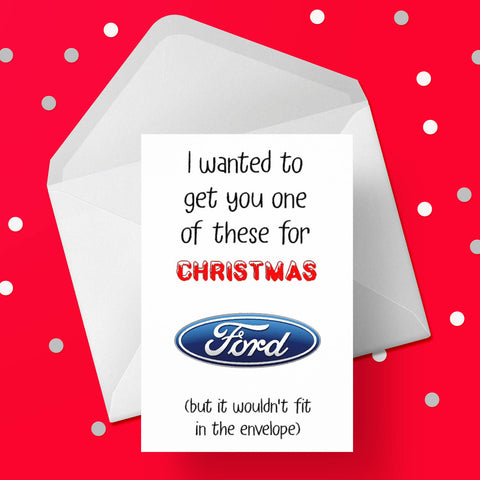 Funny Christmas Card with Ford