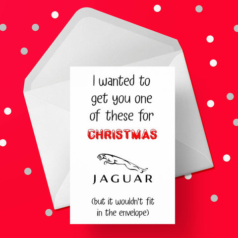 Funny Christmas Card with Jaguar