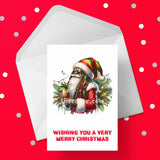 Caribbean Christmas Card 05 - Black Santa Christmas Card