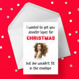 Funny Christmas Card with Jennifer Lopez