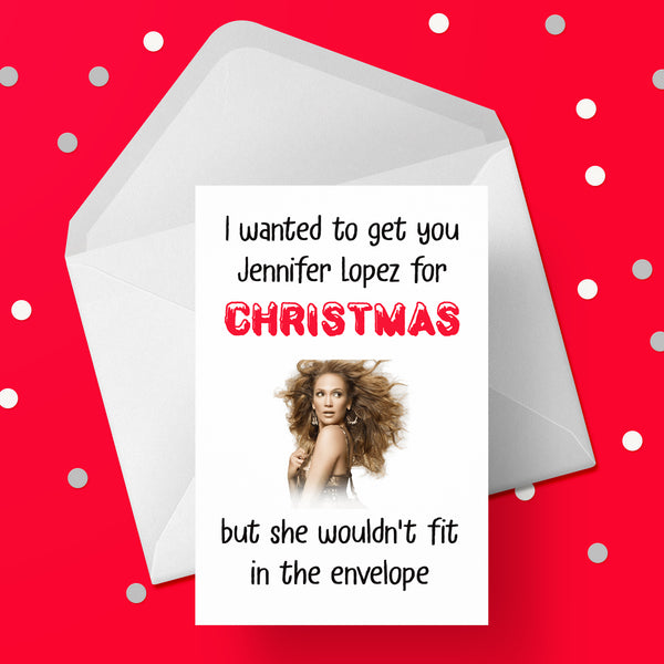 Funny Christmas Card with Jennifer Lopez