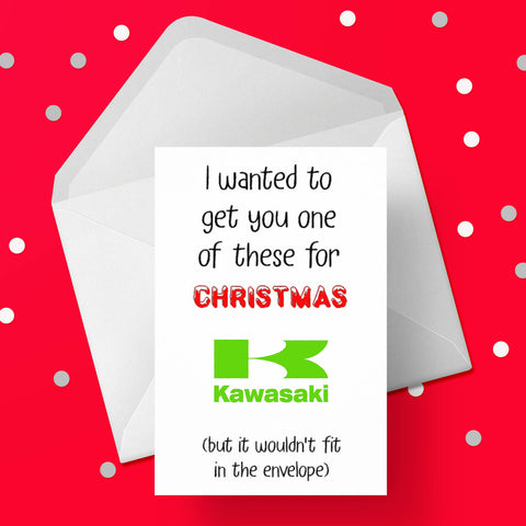 Funny Christmas Card with Kawasaki