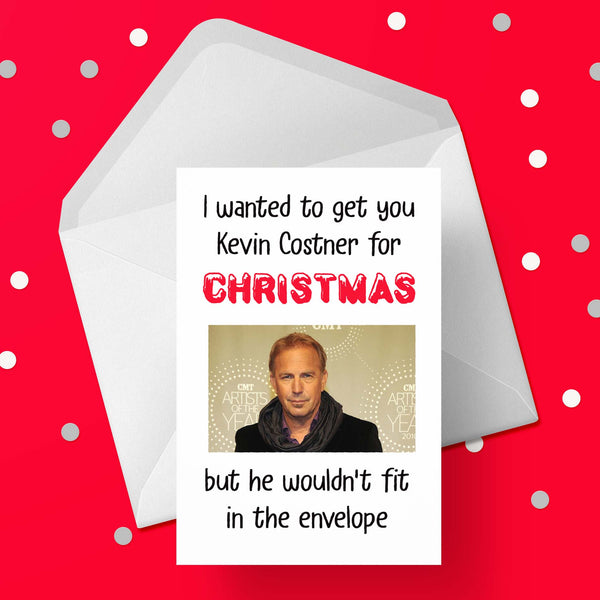 Funny Christmas Card with Kevin Costner
