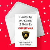Funny Christmas Card with Lamborghini