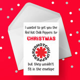 Funny Christmas Card with Red Hot Chili Peppers