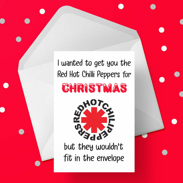 Funny Christmas Card with Red Hot Chili Peppers