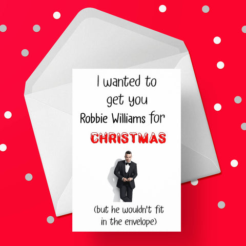 Funny Christmas Card with Robbie Williams