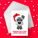 Christmas Card with Schnauzer