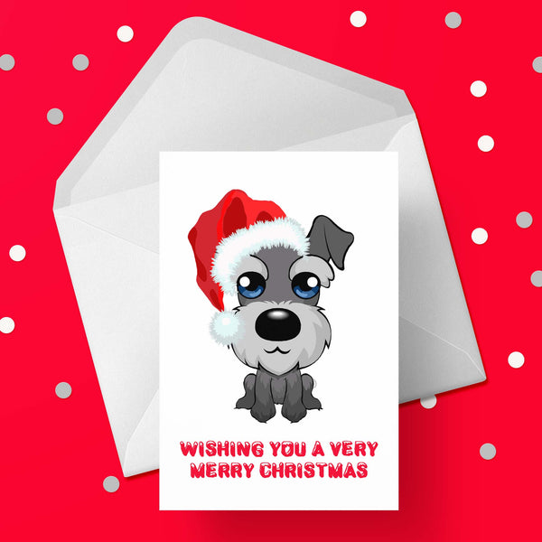 Christmas Card with Schnauzer