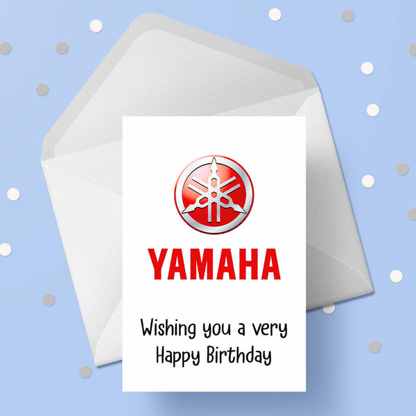 Yamaha Bike Logo Birthday Card