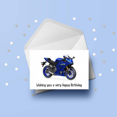 Yamaha R7 Bike Birthday Card