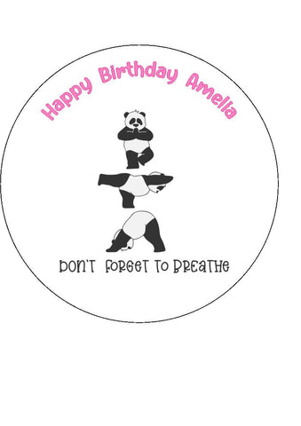 Pilates 03 Edible Icing Cake Topper
