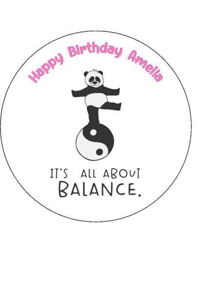 Pilates Edible Icing Cake Topper 04