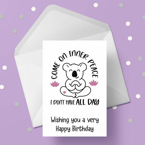 Yoga / Pilates 05 Birthday Card