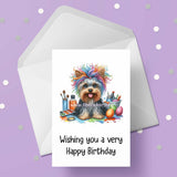 Yorkshire Terrier Birthday Card 03 - Yorkie Dog