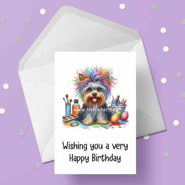 Yorkshire Terrier Birthday Card 03 - Yorkie Dog