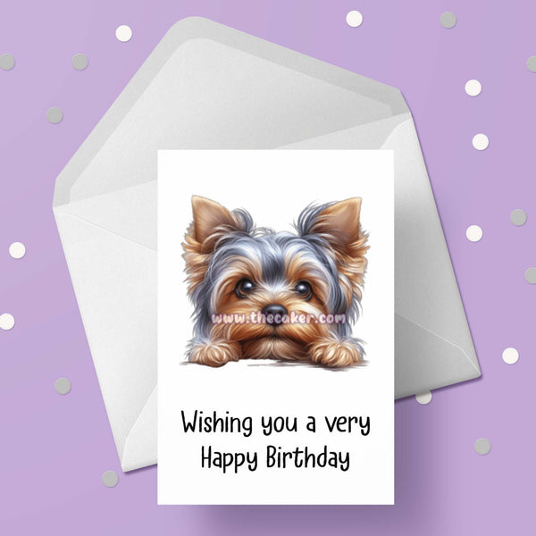 Yorkshire Terrier Birthday Card 04 - Yorkie Dog