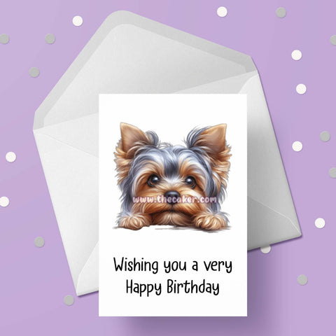 Yorkshire Terrier Birthday Card 04 - Yorkie Dog