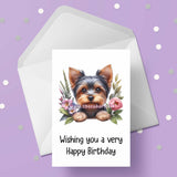 Yorkshire Terrier Birthday Card 05 - Yorkie Dog