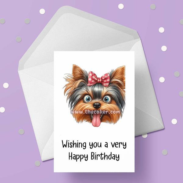 Yorkshire Terrier Birthday Card 06 - Yorkie Dog