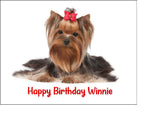 Yorkshire Terrier 02 Edible Icing Cake Topper or Ribbon
